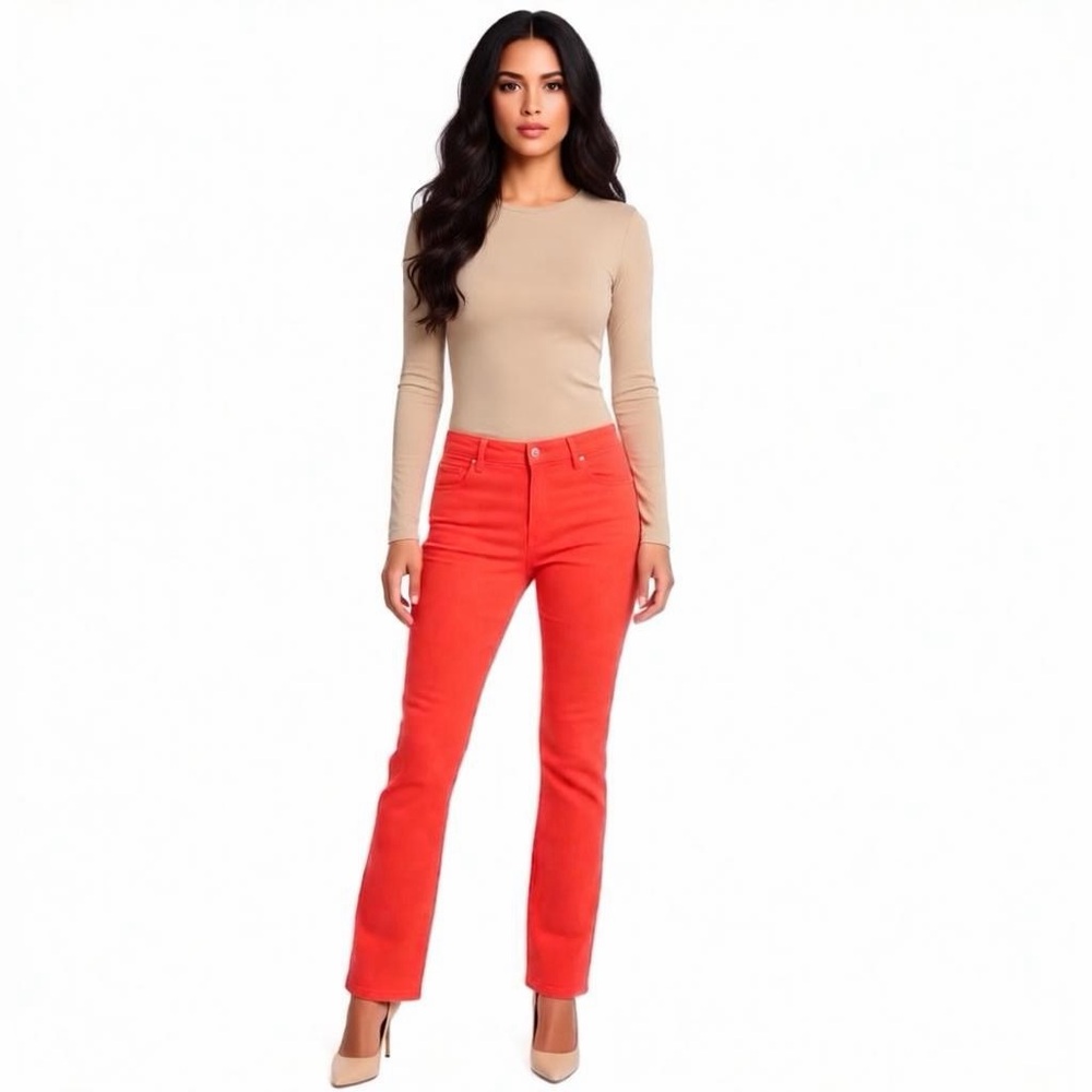 Dsquared2 Made in Italy Orange Jeans Size 30 Slim Straight Designer Ankle